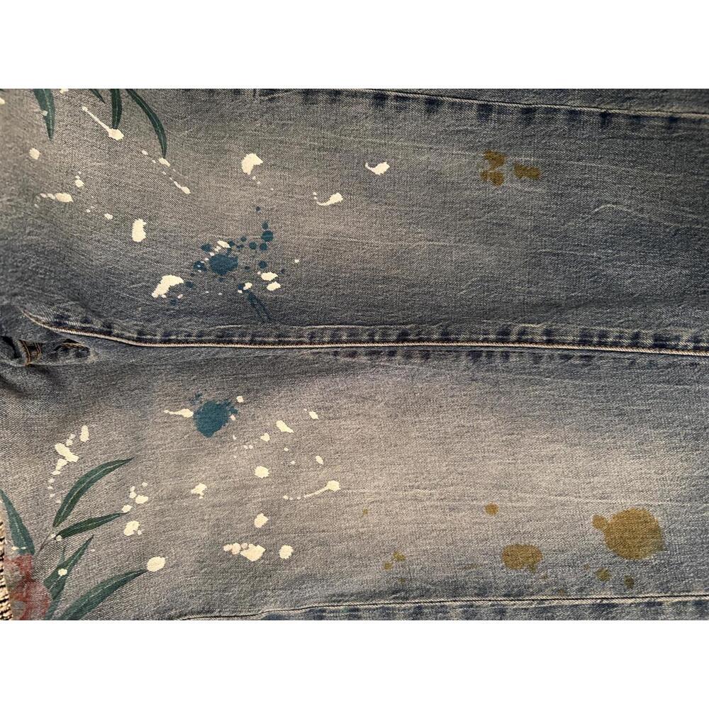 NWOT Pilcro By Anthropologie Boyfriend Painted Jeans Size 27 - Picture 5 of 8